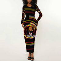 W.E.B. Du Bois Civil Rights Architect Long Sleeve Bodycon Dress Niagara Movement - NAACP Tribute Design - Wonder Print Shop