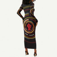 W.E.B. Du Bois Civil Rights Architect Long Sleeve Bodycon Dress Niagara Movement - NAACP Tribute Design - Wonder Print Shop