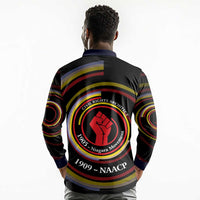 W.E.B. Du Bois Civil Rights Architect Long Sleeve Polo Shirt Niagara Movement - NAACP Tribute Design - Wonder Print Shop