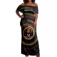 W.E.B. Du Bois Civil Rights Architect Off Shoulder Maxi Dress Niagara Movement - NAACP Tribute Design - Wonder Print Shop