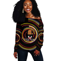 W.E.B. Du Bois Civil Rights Architect Off Shoulder Sweater Niagara Movement - NAACP Tribute Design - Wonder Print Shop