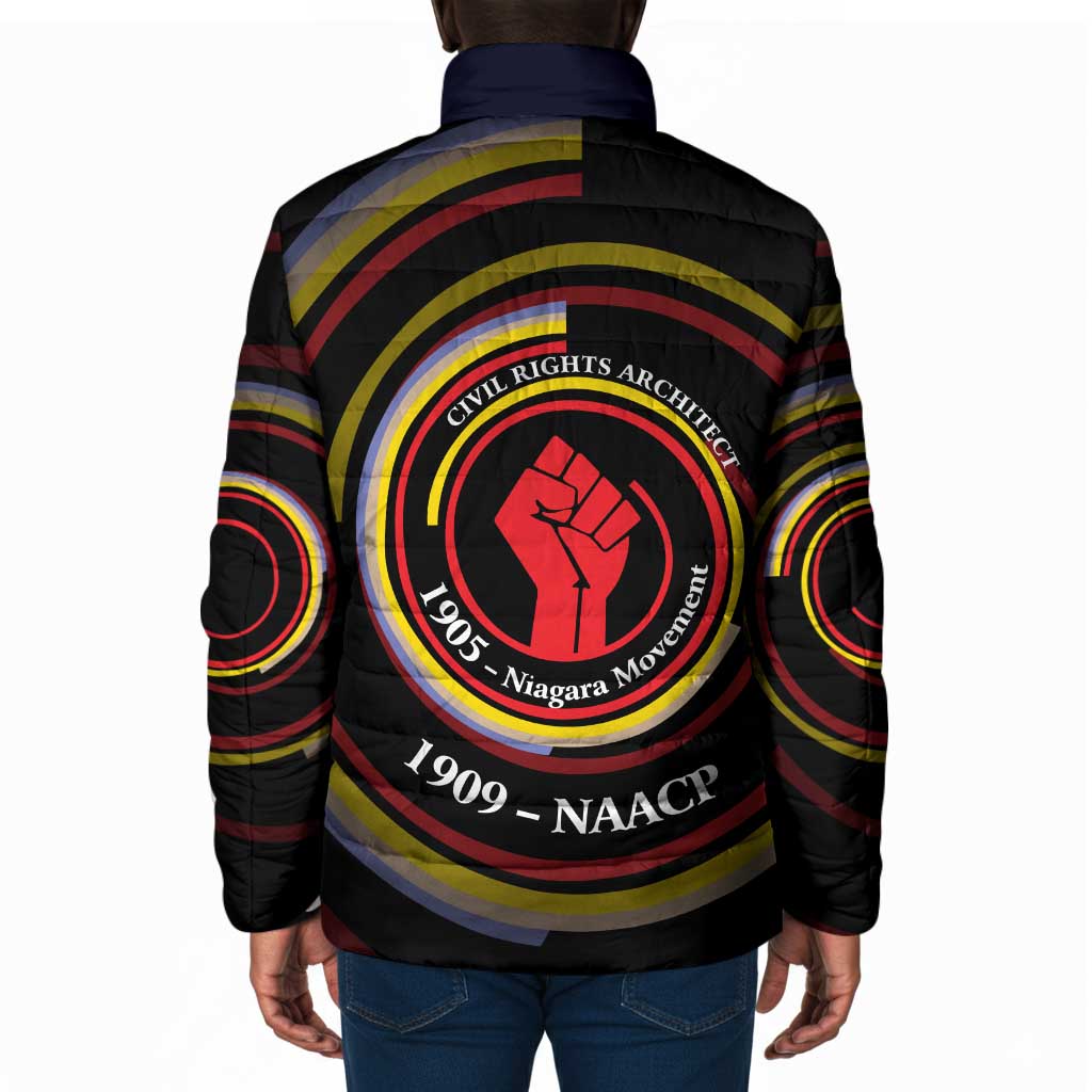 W.E.B. Du Bois Civil Rights Architect Padded Jacket Niagara Movement - NAACP Tribute Design - Wonder Print Shop