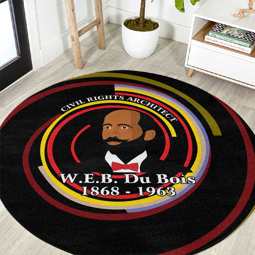 W.E.B. Du Bois Civil Rights Architect Round Carpet Niagara Movement - NAACP Tribute Design - Wonder Print Shop