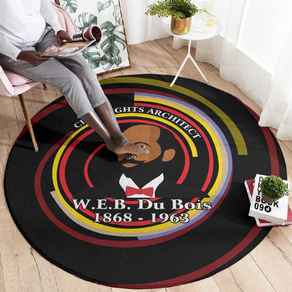 W.E.B. Du Bois Civil Rights Architect Round Carpet Niagara Movement - NAACP Tribute Design - Wonder Print Shop
