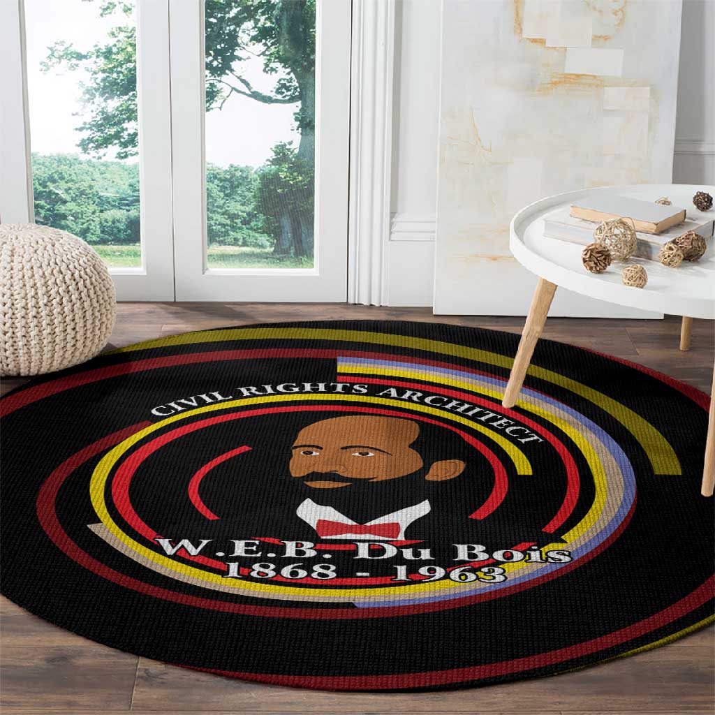 W.E.B. Du Bois Civil Rights Architect Round Carpet Niagara Movement - NAACP Tribute Design - Wonder Print Shop