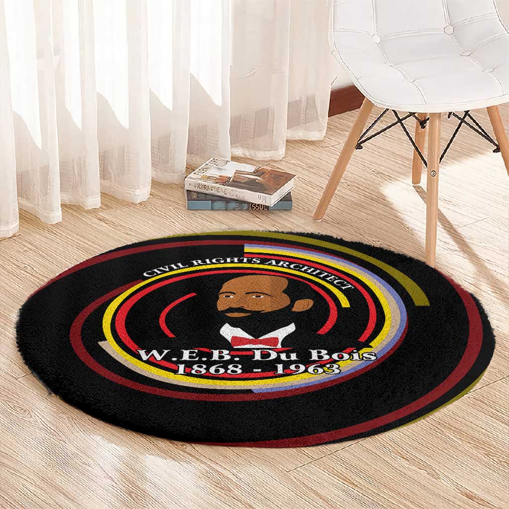 W.E.B. Du Bois Civil Rights Architect Round Carpet Niagara Movement - NAACP Tribute Design - Wonder Print Shop