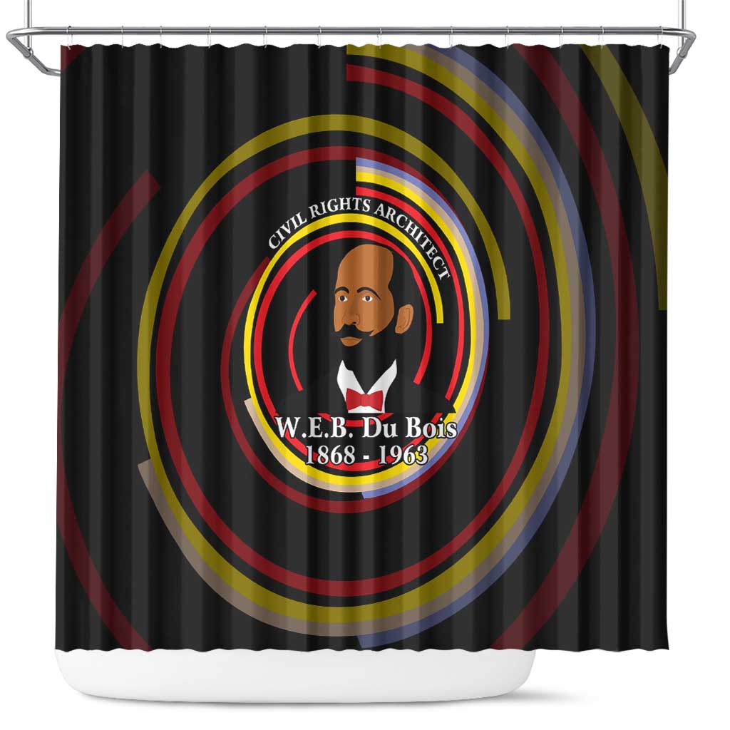 W.E.B. Du Bois Civil Rights Architect Shower Curtain Niagara Movement - NAACP Tribute Design - Wonder Print Shop