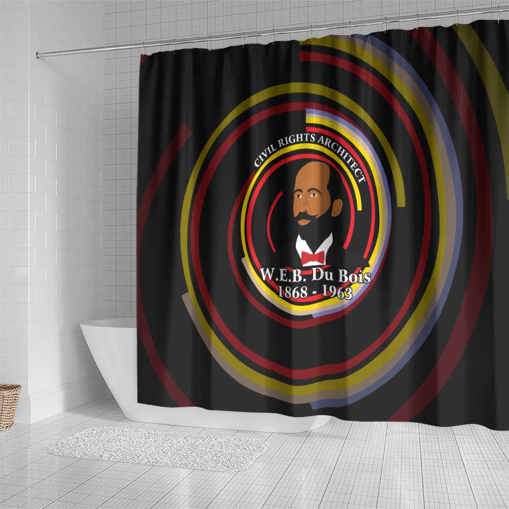 W.E.B. Du Bois Civil Rights Architect Shower Curtain Niagara Movement - NAACP Tribute Design - Wonder Print Shop