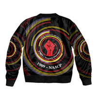 W.E.B. Du Bois Civil Rights Architect Sleeve Zip Bomber Jacket Niagara Movement - NAACP Tribute Design - Wonder Print Shop