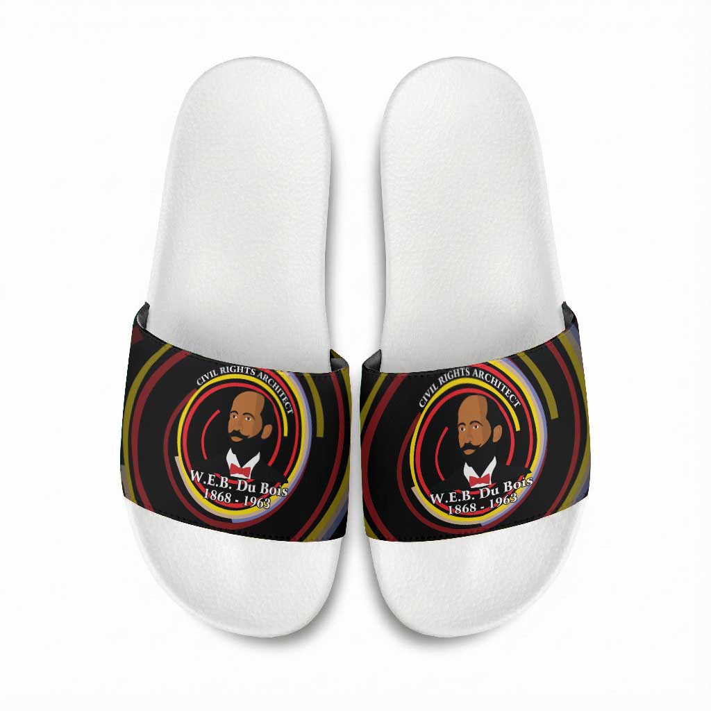 W.E.B. Du Bois Civil Rights Architect Slide Sandals Niagara Movement - NAACP Tribute Design - Wonder Print Shop