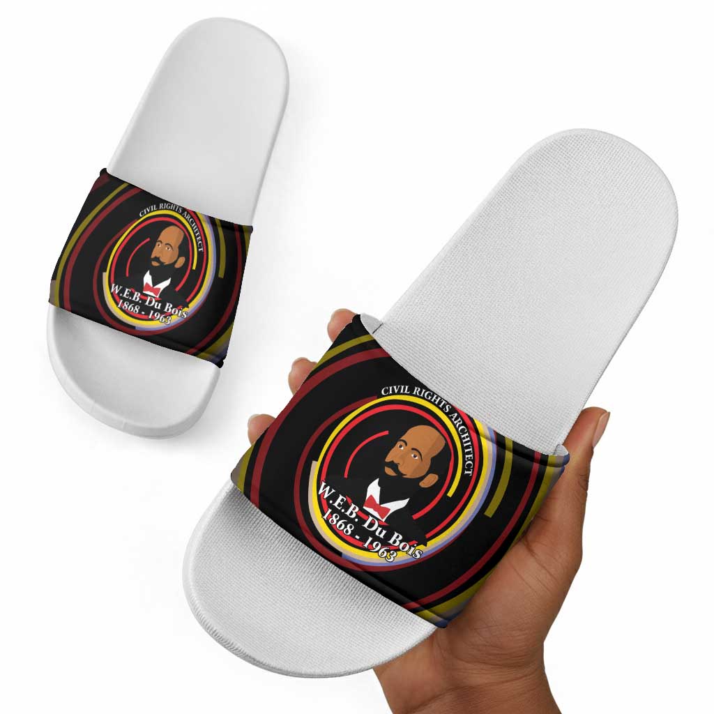 W.E.B. Du Bois Civil Rights Architect Slide Sandals Niagara Movement - NAACP Tribute Design - Wonder Print Shop