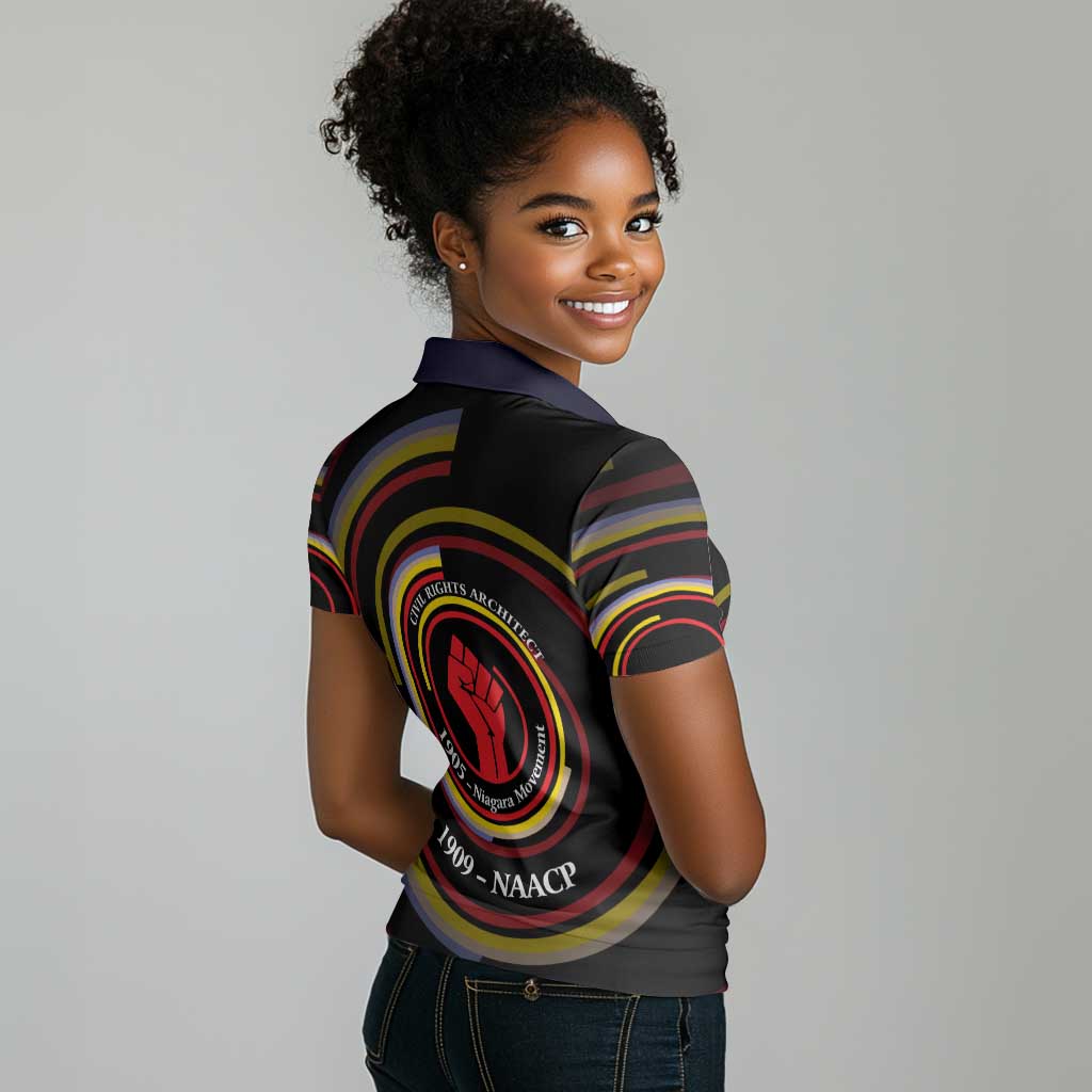 W.E.B. Du Bois Civil Rights Architect Women Polo Shirt Niagara Movement - NAACP Tribute Design TS04