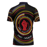 W.E.B. Du Bois Civil Rights Architect Zipper Polo Shirt Niagara Movement - NAACP Tribute Design - Wonder Print Shop