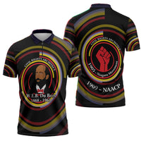 W.E.B. Du Bois Civil Rights Architect Zipper Polo Shirt Niagara Movement - NAACP Tribute Design - Wonder Print Shop