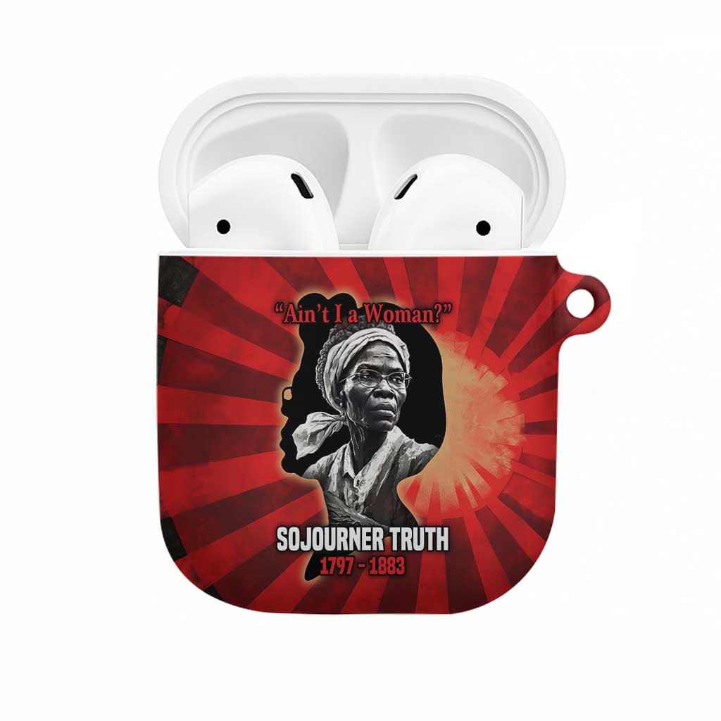 Sojourner Truth AirPods Case Ain’t I a Woman - Akron 1851 Speech Tribute Design - Wonder Print Shop
