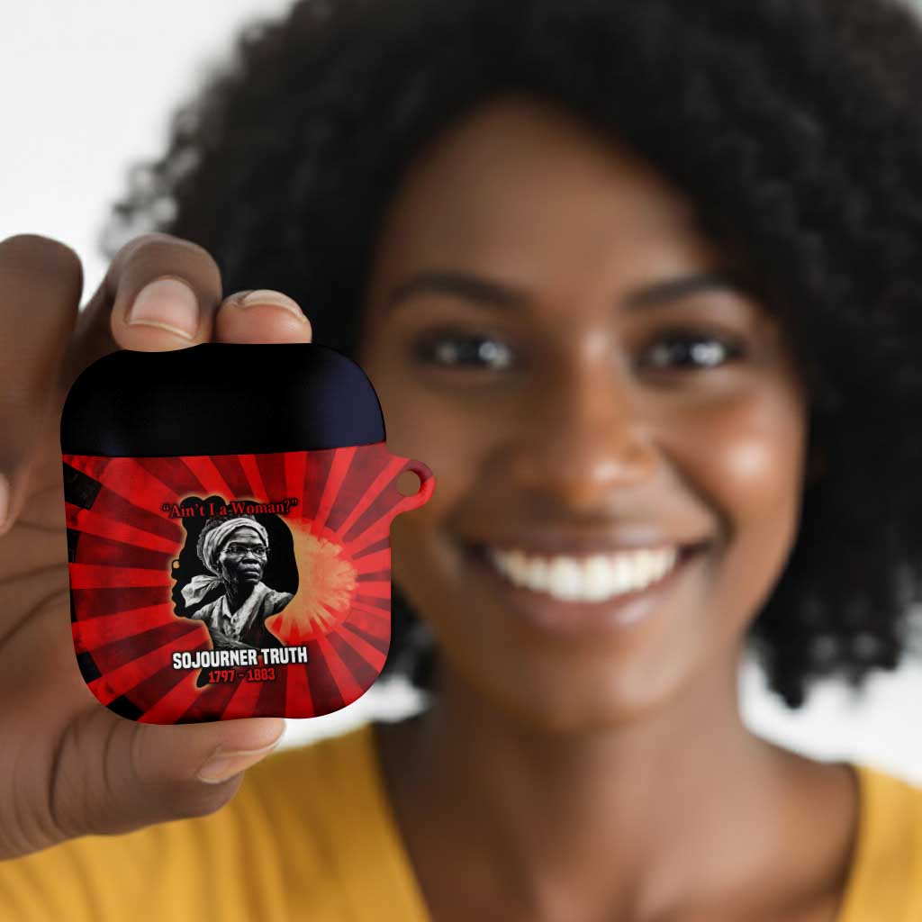 Sojourner Truth AirPods Case Ain’t I a Woman - Akron 1851 Speech Tribute Design - Wonder Print Shop