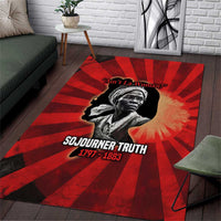 Sojourner Truth Area Rug Ain’t I a Woman - Akron 1851 Speech Tribute Design - Wonder Print Shop