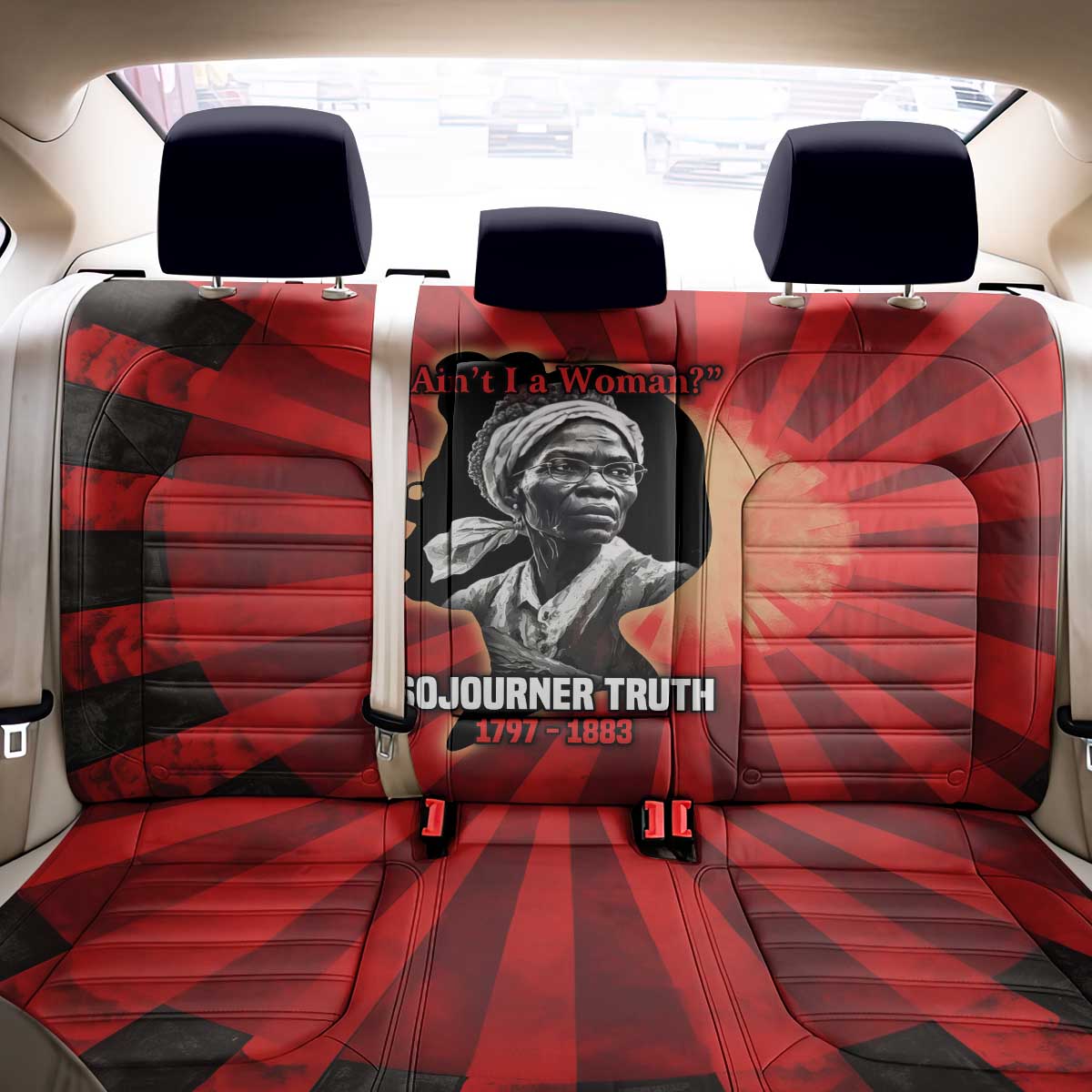 Sojourner Truth Back Car Seat Cover Ain’t I a Woman - Akron 1851 Speech Tribute Design - Wonder Print Shop