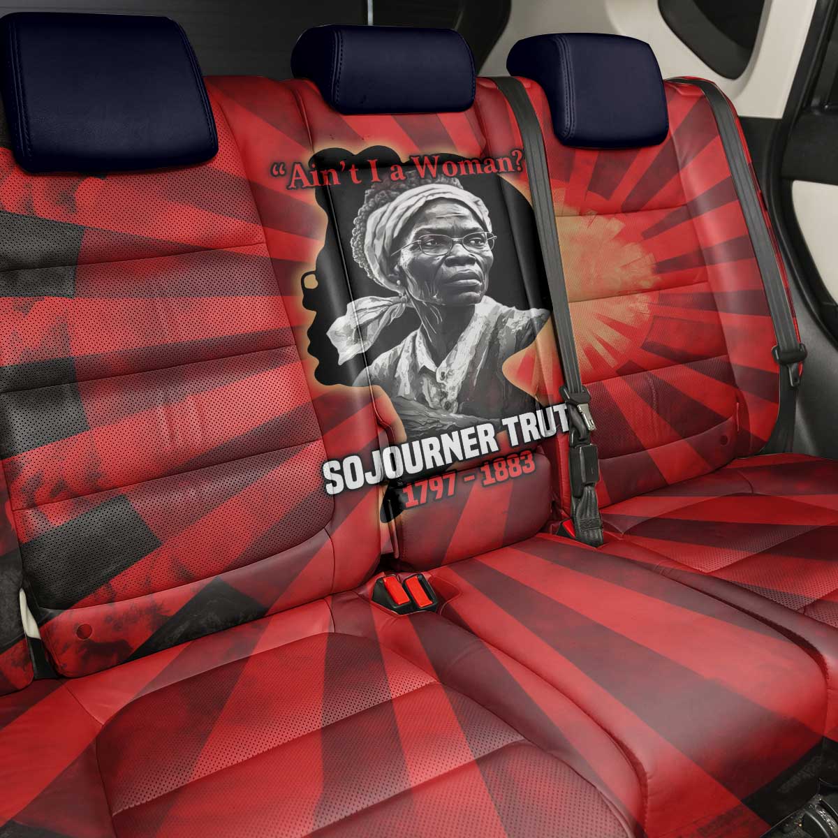 Sojourner Truth Back Car Seat Cover Ain’t I a Woman - Akron 1851 Speech Tribute Design - Wonder Print Shop