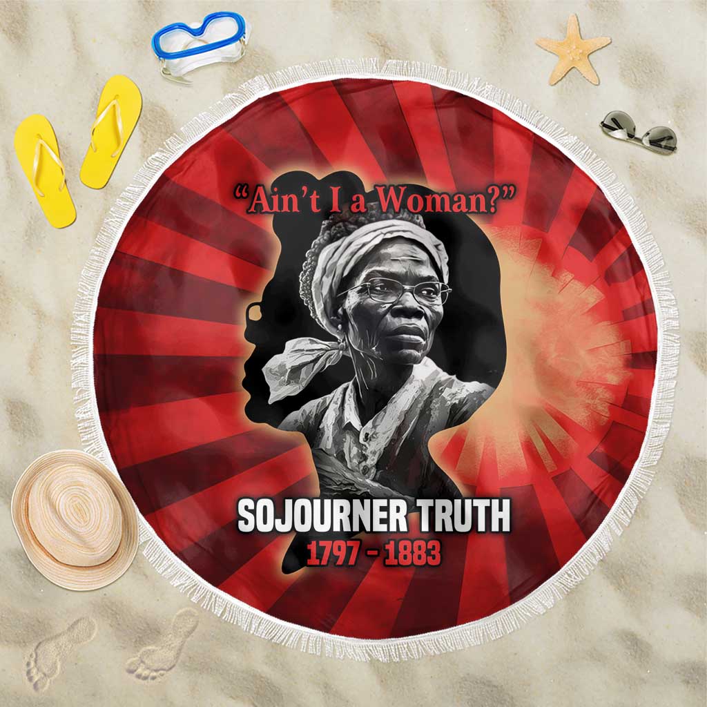 Sojourner Truth Beach Blanket Ain’t I a Woman - Akron 1851 Speech Tribute Design - Wonder Print Shop