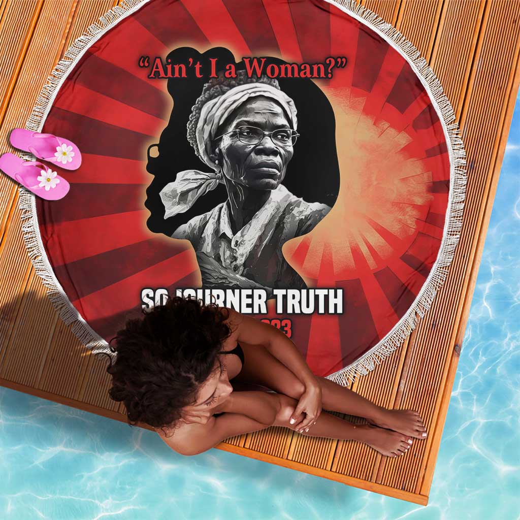 Sojourner Truth Beach Blanket Ain’t I a Woman - Akron 1851 Speech Tribute Design - Wonder Print Shop
