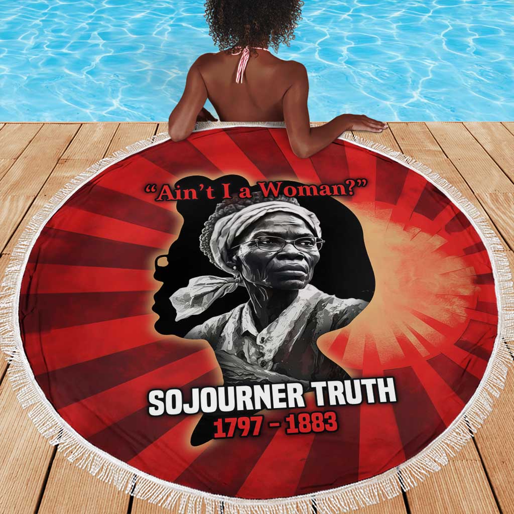 Sojourner Truth Beach Blanket Ain’t I a Woman - Akron 1851 Speech Tribute Design - Wonder Print Shop