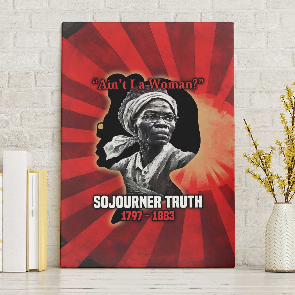 Sojourner Truth Canvas Wall Art Ain’t I a Woman - Akron 1851 Speech Tribute Design - Wonder Print Shop
