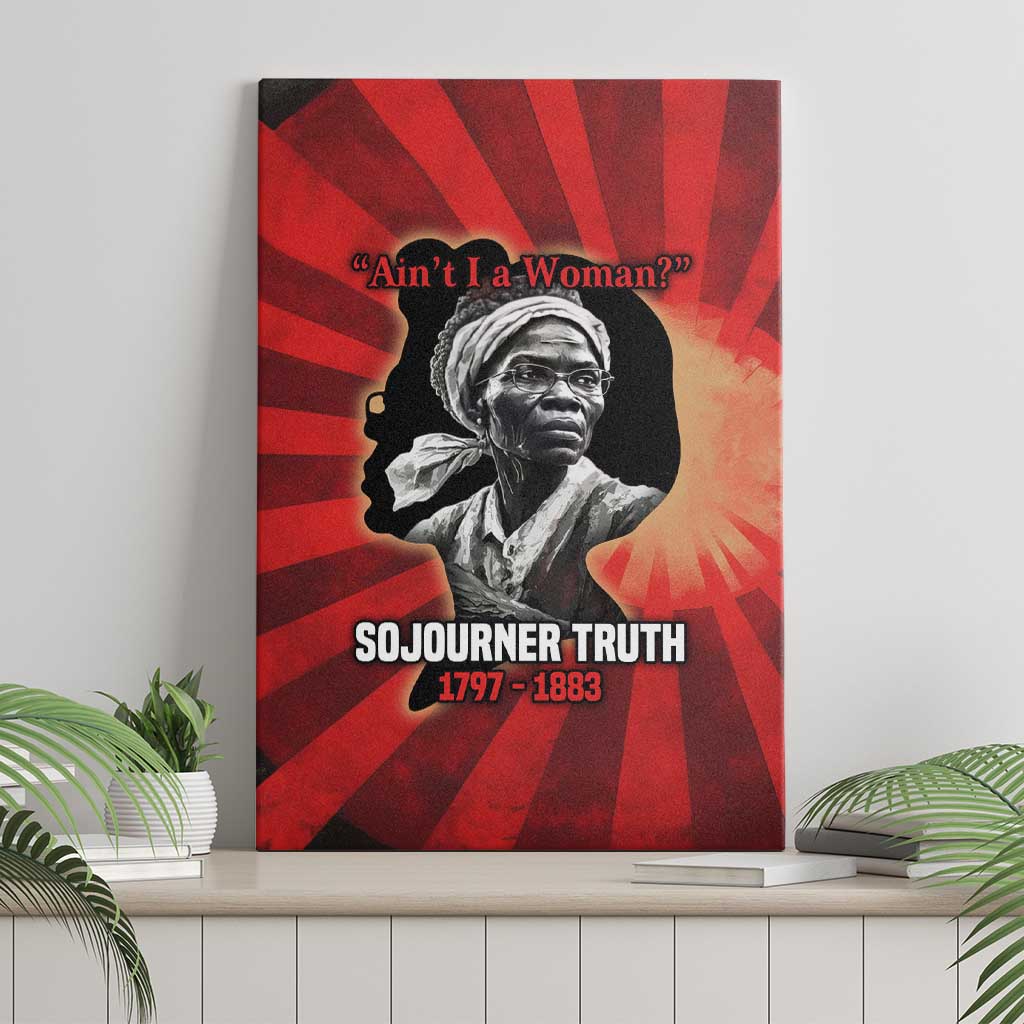 Sojourner Truth Canvas Wall Art Ain’t I a Woman - Akron 1851 Speech Tribute Design - Wonder Print Shop