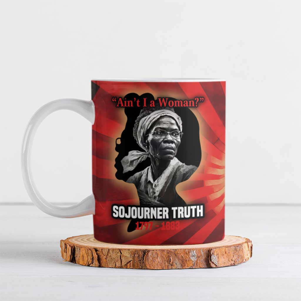 Sojourner Truth Ceramic Mug Ain’t I a Woman - Akron 1851 Speech Tribute Design - Wonder Print Shop