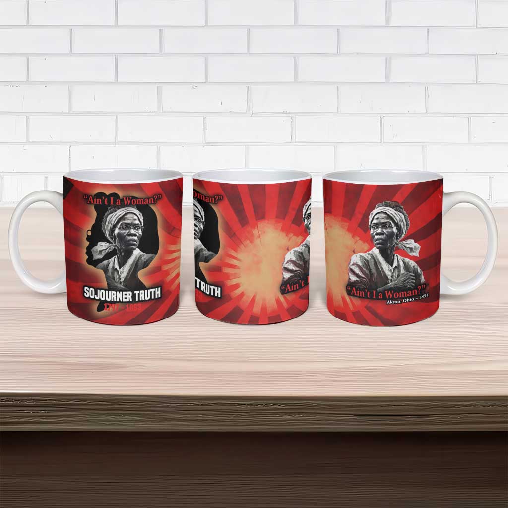 Sojourner Truth Ceramic Mug Ain’t I a Woman - Akron 1851 Speech Tribute Design - Wonder Print Shop