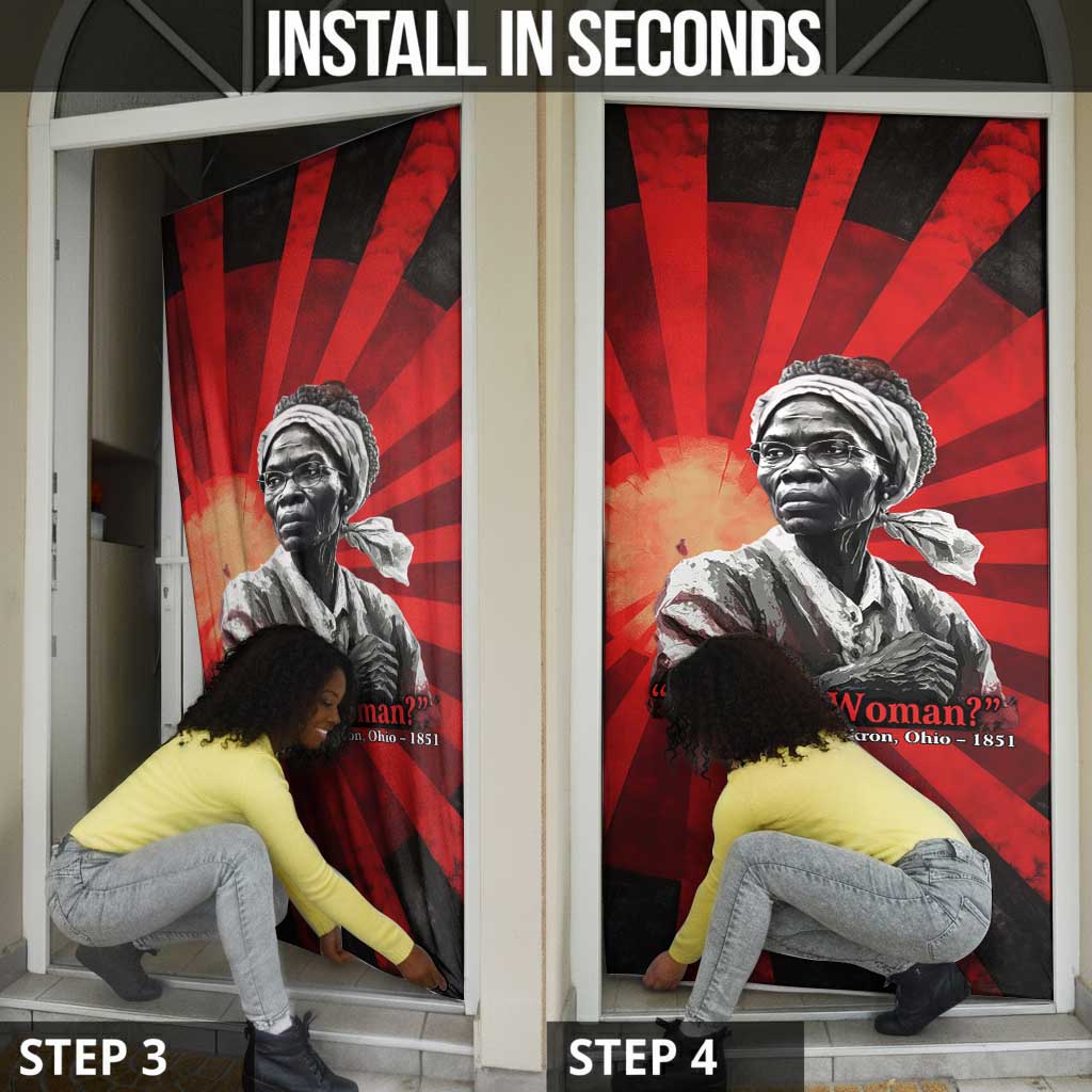 Sojourner Truth Door Cover Ain’t I a Woman - Akron 1851 Speech Tribute Design - Wonder Print Shop