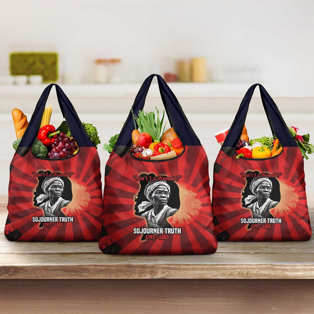 Sojourner Truth Grocery Bag Ain’t I a Woman - Akron 1851 Speech Tribute Design - Wonder Print Shop