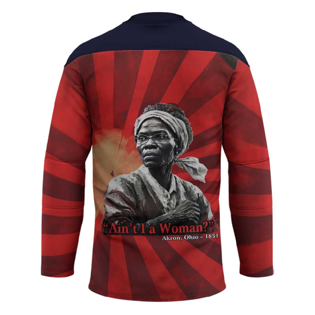 Sojourner Truth Hockey Jersey Ain’t I a Woman - Akron 1851 Speech Tribute Design - Wonder Print Shop