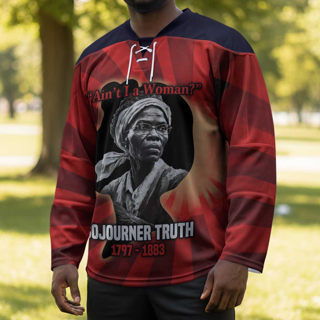 Sojourner Truth Hockey Jersey Ain’t I a Woman - Akron 1851 Speech Tribute Design - Wonder Print Shop