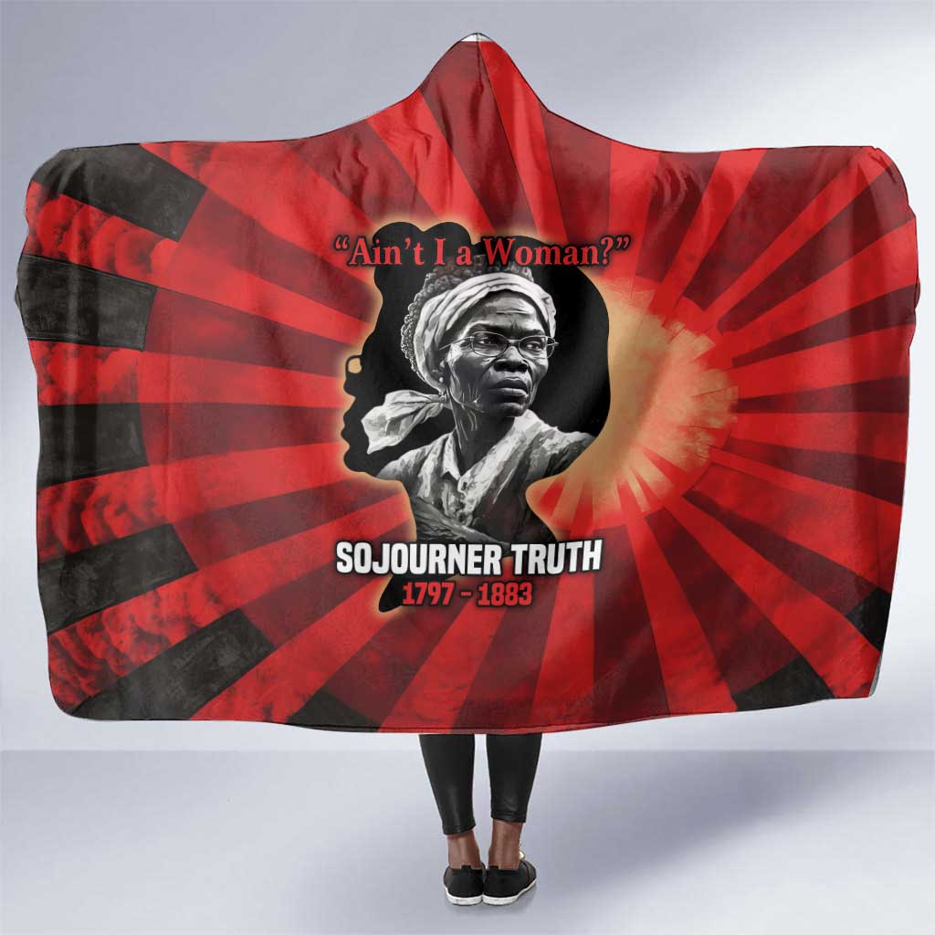 Sojourner Truth Hooded Blanket Ain’t I a Woman - Akron 1851 Speech Tribute Design - Wonder Print Shop
