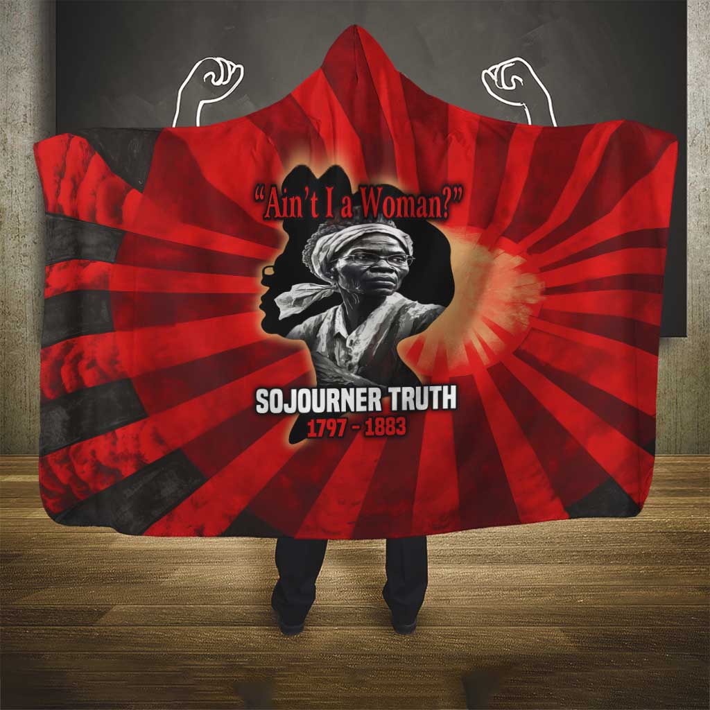 Sojourner Truth Hooded Blanket Ain’t I a Woman - Akron 1851 Speech Tribute Design - Wonder Print Shop