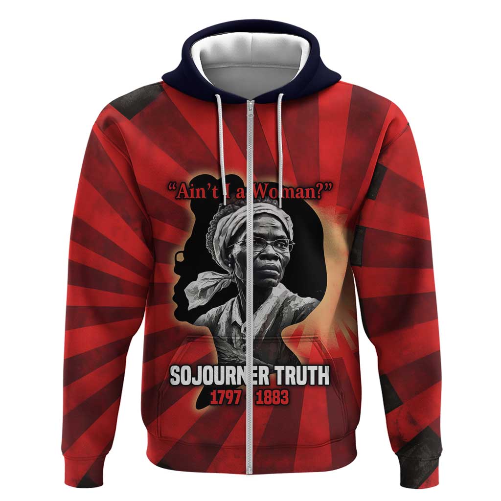 Sojourner Truth Hoodie Ain’t I a Woman - Akron 1851 Speech Tribute Design - Wonder Print Shop