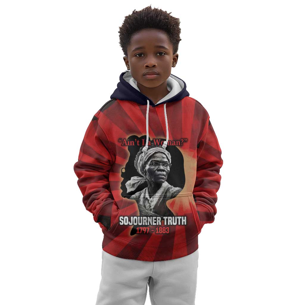 Sojourner Truth Kid Hoodie Ain’t I a Woman - Akron 1851 Speech Tribute Design - Wonder Print Shop