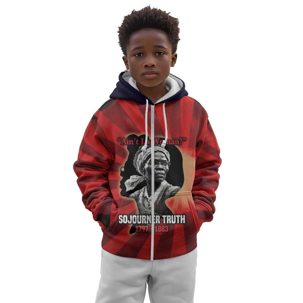 Sojourner Truth Kid Hoodie Ain’t I a Woman - Akron 1851 Speech Tribute Design - Wonder Print Shop