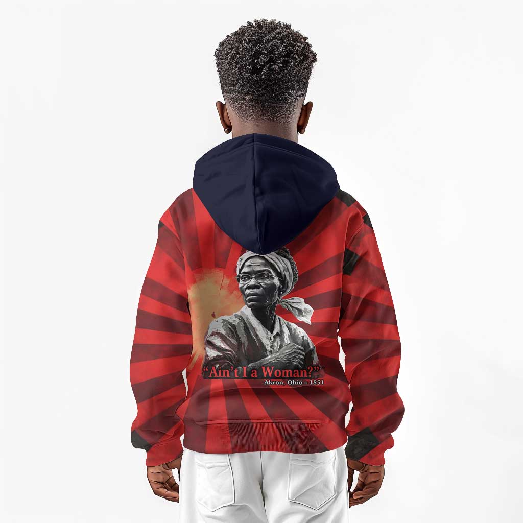 Sojourner Truth Kid Hoodie Ain’t I a Woman - Akron 1851 Speech Tribute Design - Wonder Print Shop