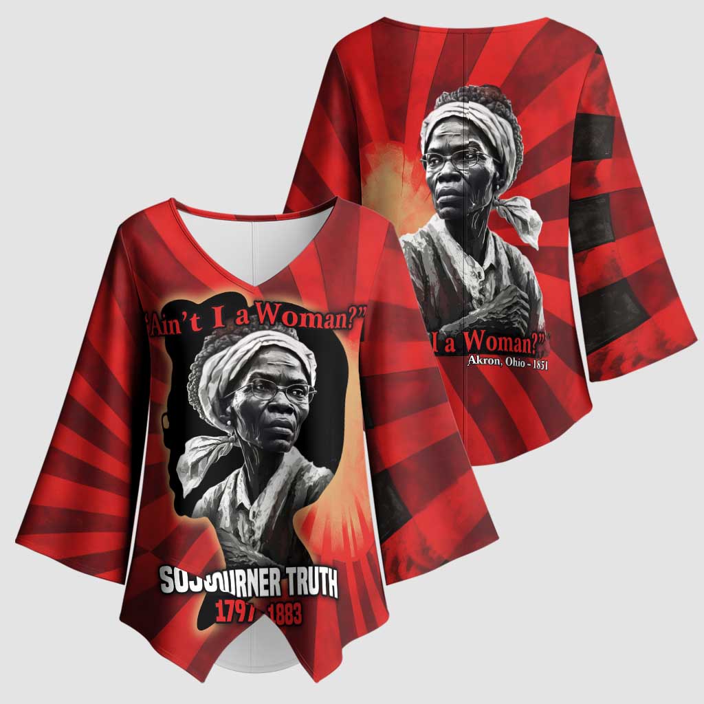Sojourner Truth Kimono Sleeve Blouse Ain’t I a Woman - Akron 1851 Speech Tribute Design - Wonder Print Shop