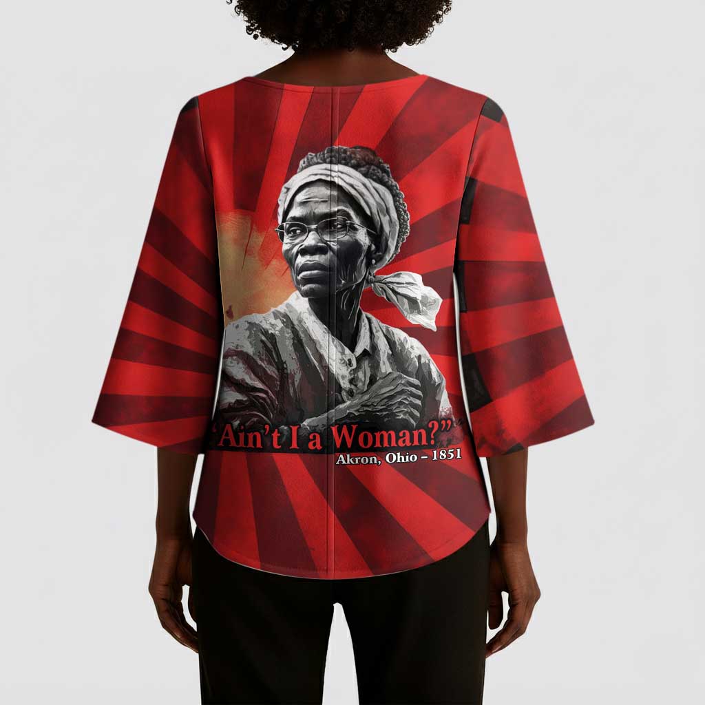 Sojourner Truth Kimono Sleeve Blouse Ain’t I a Woman - Akron 1851 Speech Tribute Design - Wonder Print Shop
