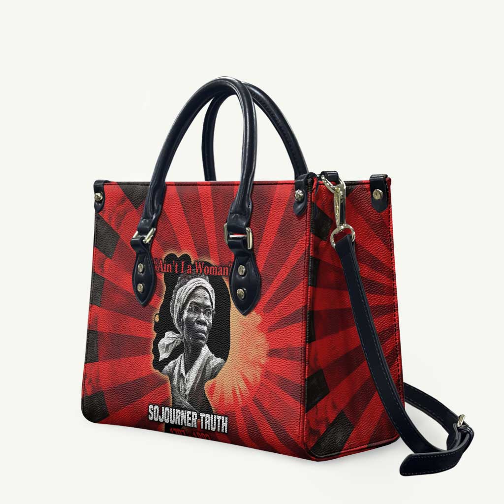 Sojourner Truth Leather Bag Ain’t I a Woman - Akron 1851 Speech Tribute Design - Wonder Print Shop