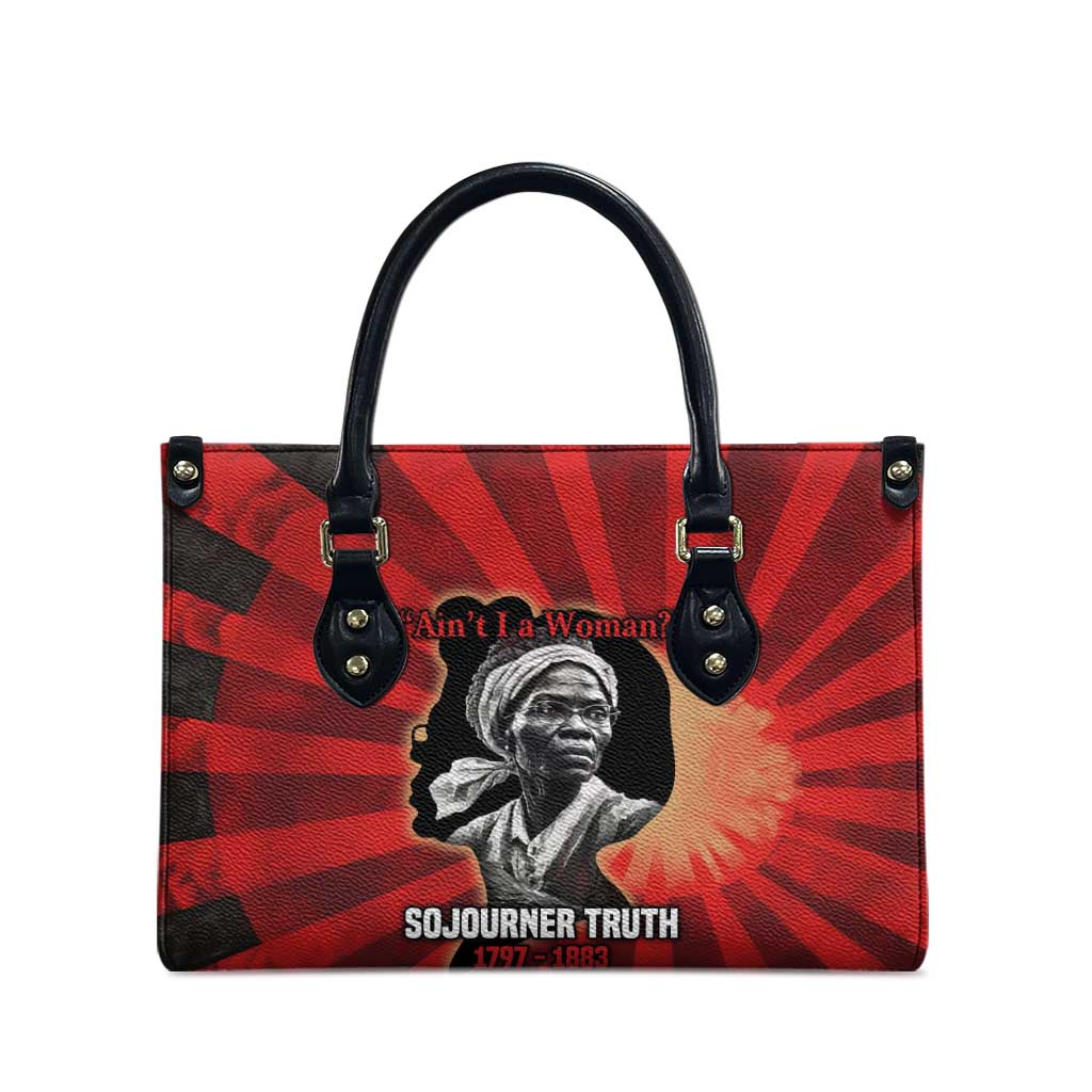 Sojourner Truth Leather Bag Ain’t I a Woman - Akron 1851 Speech Tribute Design - Wonder Print Shop