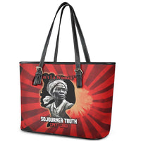 Sojourner Truth Leather Tote Bag Ain’t I a Woman - Akron 1851 Speech Tribute Design - Wonder Print Shop