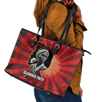 Sojourner Truth Leather Tote Bag Ain’t I a Woman - Akron 1851 Speech Tribute Design - Wonder Print Shop