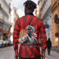 Sojourner Truth Long Sleeve Button Shirt Ain’t I a Woman - Akron 1851 Speech Tribute Design - Wonder Print Shop