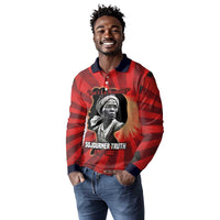 Sojourner Truth Long Sleeve Polo Shirt Ain’t I a Woman - Akron 1851 Speech Tribute Design - Wonder Print Shop