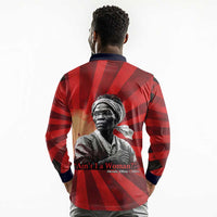 Sojourner Truth Long Sleeve Polo Shirt Ain’t I a Woman - Akron 1851 Speech Tribute Design - Wonder Print Shop