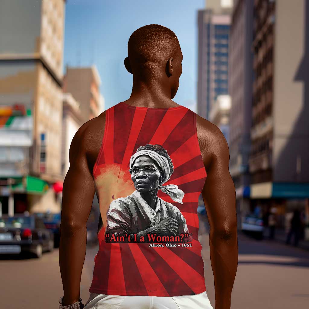 Sojourner Truth Men Tank Top Ain’t I a Woman - Akron 1851 Speech Tribute Design - Wonder Print Shop